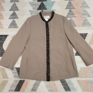 Mondi Virgin Wool Taupe Blazer Jacket Size 42